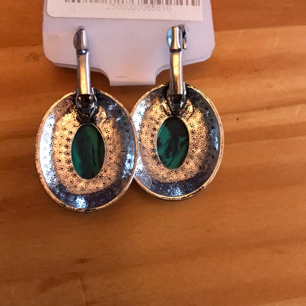 NWT malachite earrings - Picture 2 of 2